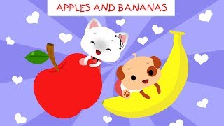 Apples and Bananas with lyrics | Vowel song | Songs for children | Songs for kids | Boo and Lily