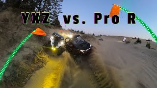 UTV Takeover 2022 Night Ride Battle/Crash (YXZ vs. Pro R): When friends won't lift...