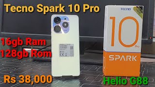 Tecno Spark 10 pro Review Unboxing || 16gb /128gb  Pubg Mobile || Gaming Phone 2024