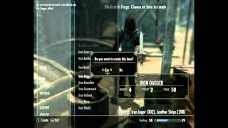 Elder Scrolls Skyrim - Smithing Skill Easy Level Up