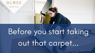 Important Tip for Removing Carpet with Hardwood underneath!