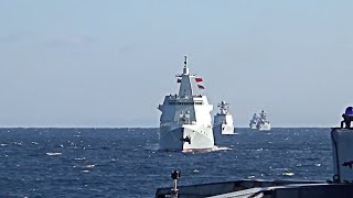 Warships of the Russian and Chinese conducted the first ever joint patrol in the Pacific Ocean