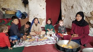 Living in an Old Cave in a Remote Village |Cooking Rural Style Food |twin kids #cooking #village