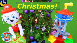 Paw Patrol Christmas Tree Video for Kids Surprise Mighty Pups Mashems Toys Song Unboxing Ornaments