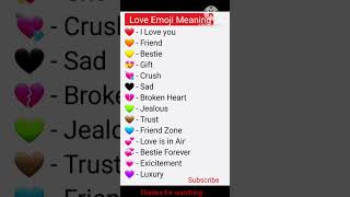 Heart emoji meaning/All Love sign emoji meaning in English #shorts #viral