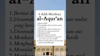 8 ADAB SAAT MEMBACA Al-Quran #shorts