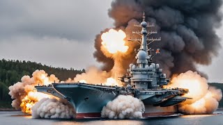 13 Minutes Ago! Ukrainian M142 HIMARS Blows Up Russian Aircraft Carrier Carrying 70 Fighter Jets