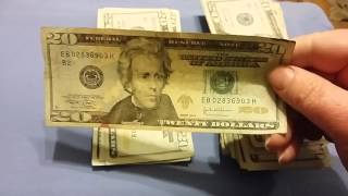 Pt1 $20 Star Note Hunt, $2000 Bank Strap