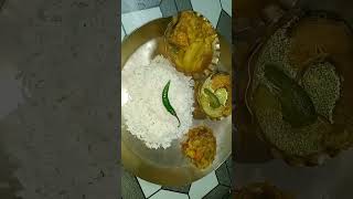 বাঙালির সাদামাটা দুপুরের থালি || Simple bengali lunch menu idea #shorts #food #lunch #bengalifood