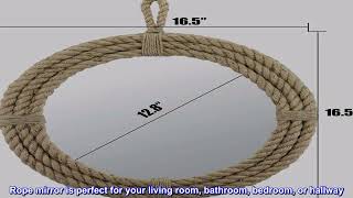 Great product -  Stonebriar SB-5389A Small Round Wrapped Rope Mirror with Hanging Loop, Vintage Naut