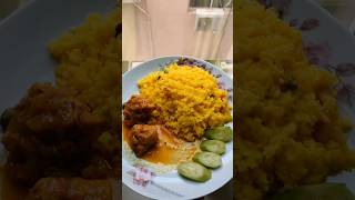 Sunday lunch Pulao with Chicken #youtubeshorts #shortvideo #food #bengalivlog