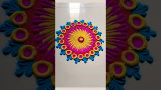 #flowerrangoli #easy #youtubeshorts #shorts