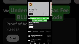 Understanding Gas Fee BLUM Code | BLUM Video Code