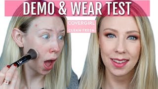 COVERGIRL CLEAN FRESH SKIN MILK FOUNDATION MAKEUP!  Demo, First Impression, & Wear Test