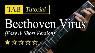 Beethoven Virus (Easy Version) - Guitar Lesson + TAB