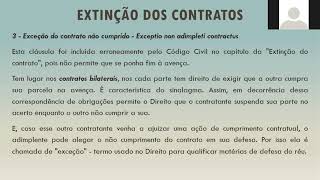 Extinção dos contratos 3ª parte