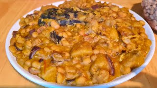 BEANS RECIPE | HOW TO COOK THE MOST DELICIOUS NIGERIAN BEANS AND UNRIPE PLANTAIN