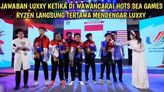 jawaban LUXXY ketika di wawancarai setelah medapatkan mendali emas di sea games