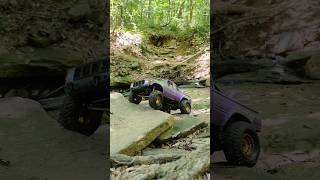 multiple views of Grape Ape getting this climb #axialadventure #offroad #rc #rccrawler