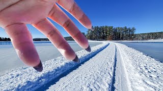 Public ASMR❄️Winter Lake Camera Tapping Scratching (Lofi)