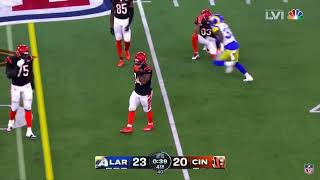 Aaron Donald Clutches And Forces Joe Burrow To Throw It Away On 4th Down #shorts