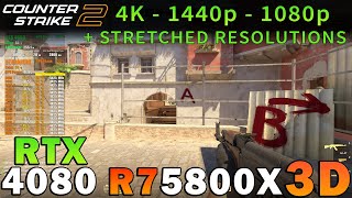 Counter-Strike 2 | RTX 4080 | Ryzen 7 5800X3D | 4K - 1440p - 1080p - Stretched | Max & Low Settings