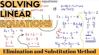 Solving Linear Equations - Elimination and Substitution Method