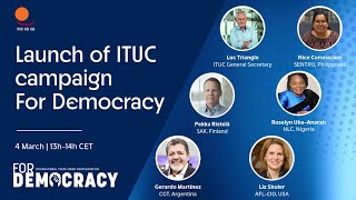 Webinar: Launch of ITUC campaign For Democracy - FRENCH