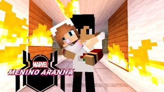 Minecraft: MARVEL MENINO ARANHA T4 - Salvei um bebê de um incêndio!!. Ep 07.