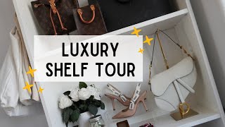 Luxury Shelf Tour 👜🤍✨ | How I Display My Handbag Collection (Louis Vuitton, Bottega Veneta, Dior)