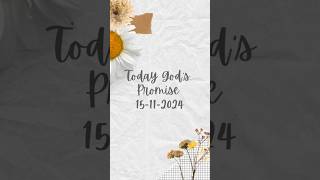 Today God's Promise 15-11-2024 #everydaygodsword