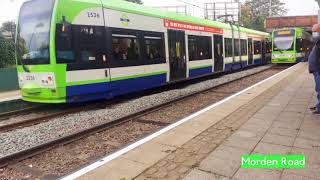 Trams at Morden Road