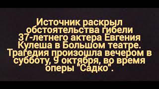 Вынес декорацию и погиб актер Евгений Кулеш: что известно о трагедии в Большом театре обстоятельства