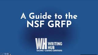 Grad + Undergrad Workshop: The NSF GRFP