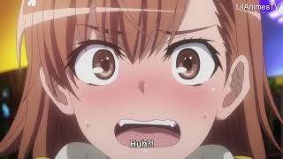 Misaka blush with Touma | A Certain Scientific Railgun T