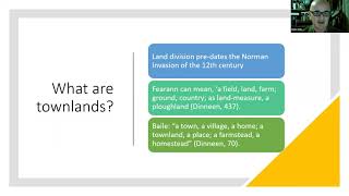 Lecture 150: Irish Townlands with Dr Niall Comer