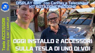 TMA - T6 Display con CarPlay/Android Auto e  Telcamera + Kit Rotazione Paddone