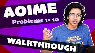 AOIME Walkthrough!!! Problems 1-10