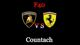 Ferrari F40 vs Lamborghini Countach, Iconic Sports Cars | Detailed Slideshow