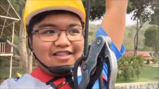 Cyrel's Travel Vlog- First time doing zip line: High School Camp day 2