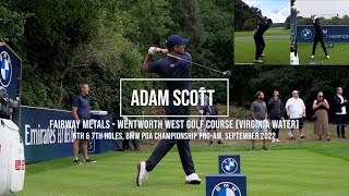 Adam Scott Golf Swing Fairway Metals (FO & DTL views) BMW PGA Wentworth (Surrey, UK) September 2022