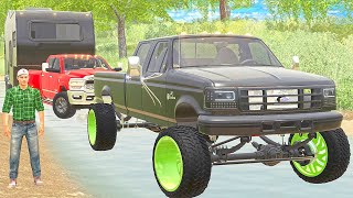 Rich Rednecks Pull Campers Out of Flood // Farming Simulator/Snow Runner