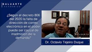 precisiones sobre la dirección del correo electrónico en el Decreto 806 del 2020