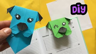 КАК СДЕЛАТЬ ИЗ БУМАГИ ЗАКЛАДКА |  Закладка Оригами | Легкие оригами // DIY ORIGAMIPAPER BOOKMARK DOG