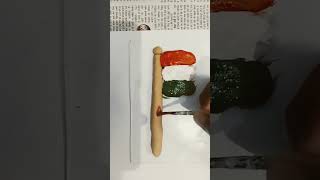 @making our Indian flag with wheat flour #🇮🇳💞💞 please like and subscribe