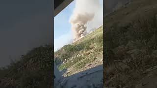 Powerful explosions. War in Ukraine. HIMARS