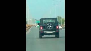 New Mahindra Thar car driving in highway 🔥🔥🔥 #shorts #thar