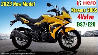 2023 Hero Xtreme 200s 4v New Model Varient bs7 e20 all colours specs features price details Hindi.