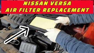 HOW TO REPLACE A ENGINE AIR FILTER ON A NISSAN VERSA!