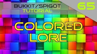 Minecraft Bukkit/Spigot Plugin Tutorial #65: Colored Lore